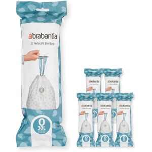 Brabantia PerfectFit Bin Liners - 120 Thick Plastic Trash Bags Brabantia PerfectFit Bin Liners - 120 Thick Plastic Trash Bags