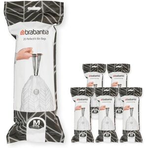 Brabantia White PerfectFit Trash Bags - Model Code M, 60L, 120 Bags Brabantia White PerfectFit Trash Bags - Model Code M, 60L, 120 Bags