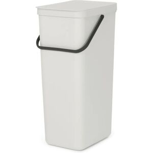 Brabantia Light Grey 40L Recycling Bin - Space Saving & Easy to Empty Brabantia Light Grey 40L Recycling Bin - Space Saving & Easy to Empty