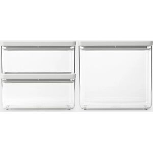 Brabantia Tasty+ Opbergcontainers - Lichtgrijs 3 st Brabantia Tasty+ Opbergcontainers - Lichtgrijs 3 st