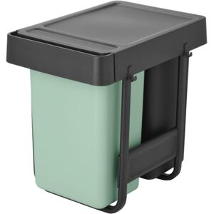 Brabantia Built-in 2x15L Waste Bin Jade Green Grey Brabantia Built-in 2x15L Waste Bin Jade Green Grey