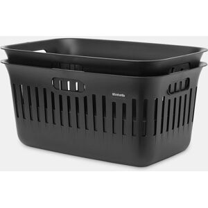 Brabantia Collect-It Panier à linge - 2x40L Noir - Publicité Brabantia Collect-It Panier à linge - 2x40L Noir - Publicité