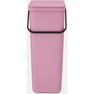 Brabantia Sort & Go 40L Rectangular Recycled Plastic Pink - Cubo de basura de cocina Brabantia Sort & Go 40L Rectangular Recycled Plastic Pink - Cubo de basura de cocina
