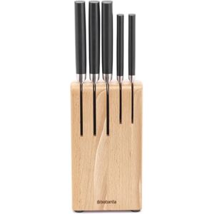 Brabantia 260483 Knife Block - Wooden 5-knife set Brabantia 260483 Knife Block - Wooden 5-knife set