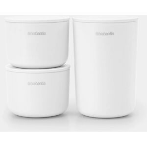 Organizator de baie alb Brabantia - Recipiente de depozitare suprapusi pentru dischete și accesorii Organizator de baie alb Brabantia - Recipiente de depozitare suprapusi pentru dischete și accesorii