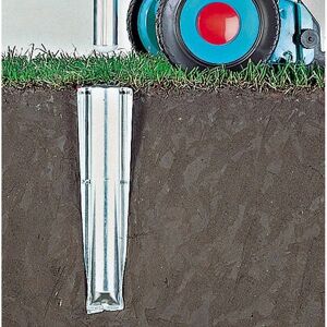 Palo de Tierra Brabantia - 45mm, Tapa Roja, Metal - Accesorio para Secadora Palo de Tierra Brabantia - 45mm, Tapa Roja, Metal - Accesorio para Secadora