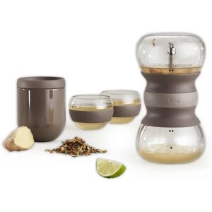 Lekue Calm At Home Set de infusión de té con tazas y recipiente de cerámica Lekue Calm At Home Set de infusión de té con tazas y recipiente de cerámica