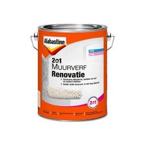 Alabastine Witte 2,5L Alles-in-één Muurverf - Renovatie Alabastine Witte 2,5L Alles-in-één Muurverf - Renovatie