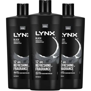 Lynx Black Shower Gel - Frozen Pear & Cedarwood - 700ml 3-Pack Lynx Black Shower Gel - Frozen Pear & Cedarwood - 700ml 3-Pack