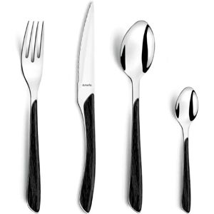 Set di Posate Amefa Eclat Nature Nero 16 Pezzi - Design Moderno Set di Posate Amefa Eclat Nature Nero 16 Pezzi - Design Moderno