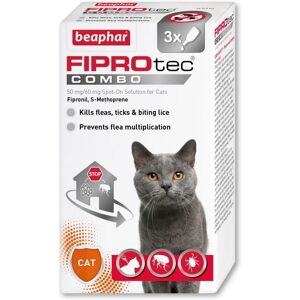 Beaphar FIPROtec COMBO Flea & Tick Spot-On for Cats - 3 pipettes Beaphar FIPROtec COMBO Flea & Tick Spot-On for Cats - 3 pipettes