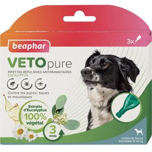 Beaphar Vetopure Prévention des parasites pour chiens moyens - 3 pipettes - Publicité Beaphar Vetopure Prévention des parasites pour chiens moyens - 3 pipettes - Publicité