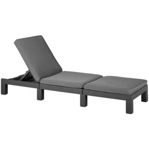 ALLIBERT - Daytona Lounger - Grafite - Lettino prendisole ALLIBERT - Daytona Lounger - Grafite - Lettino prendisole