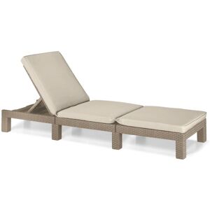 Keter Daytona Sunlounger - Adjustable Backrest, Weather-Resistant, Brown Keter Daytona Sunlounger - Adjustable Backrest, Weather-Resistant, Brown