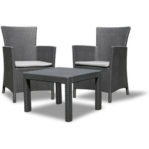 Ensemble de Mobilier d'Extérieur Allibert 216777 - Graphite - Publicité Ensemble de Mobilier d'Extérieur Allibert 216777 - Graphite - Publicité