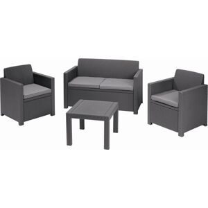 Conjunto de Muebles de Exterior Alabama Lounge de Allibert - Gráfico Conjunto de Muebles de Exterior Alabama Lounge de Allibert - Gráfico