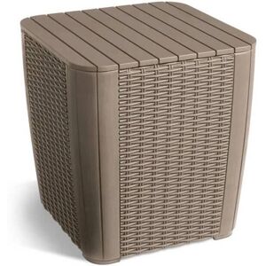 Allibert Luzon Garden Table - Weather-resistant, Faux Wood, Storage, 39x39x43cm Allibert Luzon Garden Table - Weather-resistant, Faux Wood, Storage, 39x39x43cm