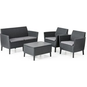 Ensemble de Mobilier d'Extérieur Keter Graphite - 8 Pièces - Publicité Ensemble de Mobilier d'Extérieur Keter Graphite - 8 Pièces - Publicité
