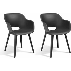 Keter Akola Outdoor Chairs - Stackable, Ergonomic, UV Resistant Keter Akola Outdoor Chairs - Stackable, Ergonomic, UV Resistant
