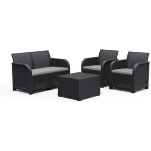 Allibert by Keter Sanremo Garden Sofa Set with Storage Table - 4 Persons Allibert by Keter Sanremo Garden Sofa Set with Storage Table - 4 Persons