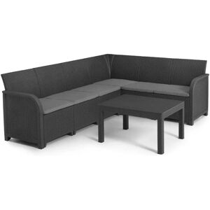 Allibert by Keter Garden Set - Sanremo - Gray - 6 Seats Allibert by Keter Garden Set - Sanremo - Gray - 6 Seats