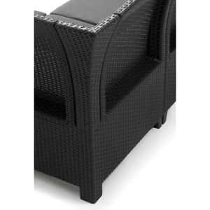 Keter Rosalie Graphite Corner Sofa - Outdoor Patio Seating Keter Rosalie Graphite Corner Sofa - Outdoor Patio Seating