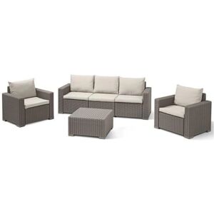 Allibert Garden Furniture Set - Woven Resin Imitation - 5 Persons - Beige Allibert Garden Furniture Set - Woven Resin Imitation - 5 Persons - Beige