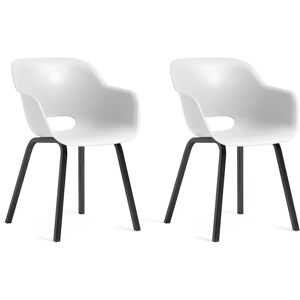 Keter Noa Garden Chair - Metal Legs, White - Garden Furniture Keter Noa Garden Chair - Metal Legs, White - Garden Furniture