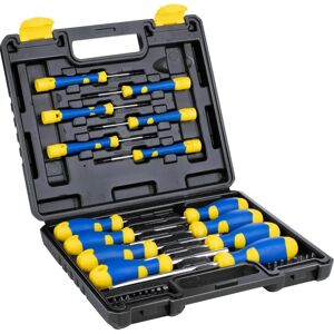 Set de 32 tournevis magnétiques Kinzo - Noir, Jaune, Bleu - Publicité Set de 32 tournevis magnétiques Kinzo - Noir, Jaune, Bleu - Publicité