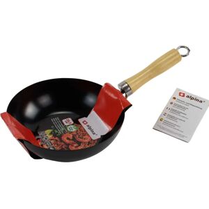 Alpina Wok Pan - 20.5cm - Ceramic Non-Stick - Safe Handle - Versatile Cooking - Wok Pan Alpina Wok Pan - 20.5cm - Ceramic Non-Stick - Safe Handle - Versatile Cooking - Wok Pan