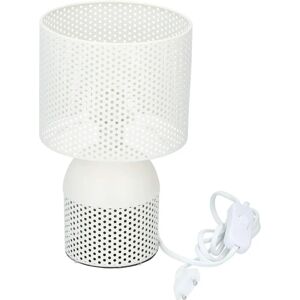 Lampada da Tavolo Bianca Grundig - 15cm, 40W, Paraluce perforato Lampada da Tavolo Bianca Grundig - 15cm, 40W, Paraluce perforato