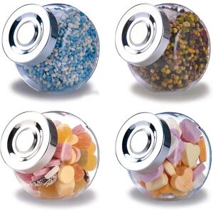 Alpina Glass Storage Jars Set of 4 - Spice & Snack Containers Alpina Glass Storage Jars Set of 4 - Spice & Snack Containers