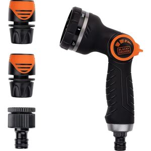Junta de pulverización de jardín Black & Decker - Flujo de agua ajustable - Plástico - Negro/Naranja Junta de pulverización de jardín Black & Decker - Flujo de agua ajustable - Plástico - Negro/Naranja