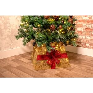 Grundig Kerstboomrok met verlichting - Wit - 45x45 cm Grundig Kerstboomrok met verlichting - Wit - 45x45 cm