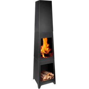 Collection BBQ Cheminée à Bois Extérieur - Poêle à Bois avec Rangement et Bac à Cendres - 36x36x150cm - Publicité Collection BBQ Cheminée à Bois Extérieur - Poêle à Bois avec Rangement et Bac à Cendres - 36x36x150cm - Publicité