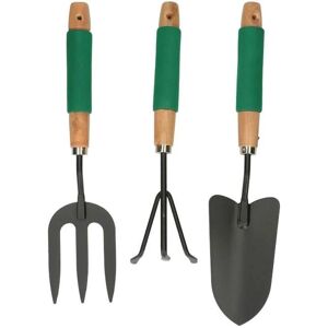 Kinzo 3-Piece Garden Tool Set - Rake, Fork, Shovel - Publicité Kinzo 3-Piece Garden Tool Set - Rake, Fork, Shovel - Publicité