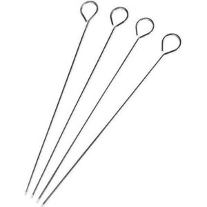 Stalen Spies - 24cm - 4 stuks voor Vlees & Groenten - Grillen & Bakken Stalen Spies - 24cm - 4 stuks voor Vlees & Groenten - Grillen & Bakken