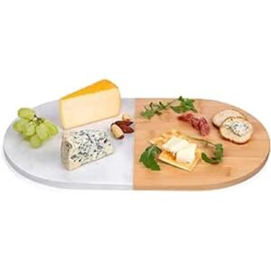 Alpina Marble and Bamboo Oval Serving Board - Cheese & Tapas Alpina Marble and Bamboo Oval Serving Board - Cheese & Tapas