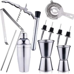 Alpina Cocktail Set - 14 Pieces - Stainless Steel Bar Tools Alpina Cocktail Set - 14 Pieces - Stainless Steel Bar Tools