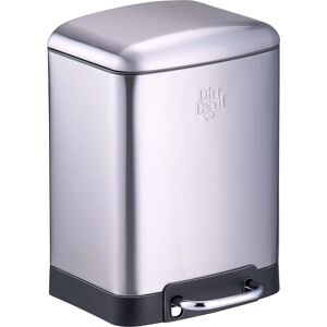 Dirt Devil Silver Pedal Bin 6L - Trash Bin for Bathroom Dirt Devil Silver Pedal Bin 6L - Trash Bin for Bathroom