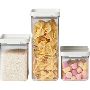 Juego de 3 cajas de almacenamiento Mepal Omnia - Blanco Nórdico - Contenedores de comida herméticos Juego de 3 cajas de almacenamiento Mepal Omnia - Blanco Nórdico - Contenedores de comida herméticos