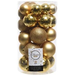 Kaemingk 30 Gold Christmas Balls - Unbreakable, Glitter, Matte, Shiny Kaemingk 30 Gold Christmas Balls - Unbreakable, Glitter, Matte, Shiny