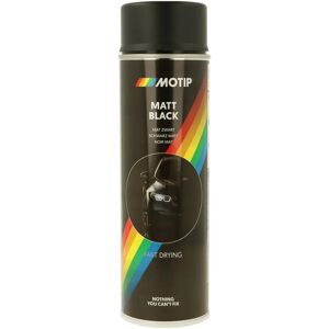 Motip Zwarte Matte Spuitbus - 500ml - Spuitverf - Zwart - Weerbestendig - Mat afwerking Motip Zwarte Matte Spuitbus - 500ml - Spuitverf - Zwart - Weerbestendig - Mat afwerking