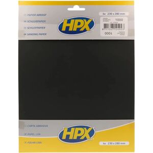 Papier abrasif HPX P1000 - 4 feuilles - 230x280mm - Publicité Papier abrasif HPX P1000 - 4 feuilles - 230x280mm - Publicité