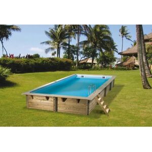 Piscine en bois rectangulaire Sunwater Ubbink - 3,00 x 5,55 x 1,40 m - Publicité Piscine en bois rectangulaire Sunwater Ubbink - 3,00 x 5,55 x 1,40 m - Publicité