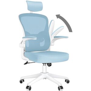 Bigzzia Blue Ergonomic Office Chair With Headrest - Office Chair Bigzzia Blue Ergonomic Office Chair With Headrest - Office Chair