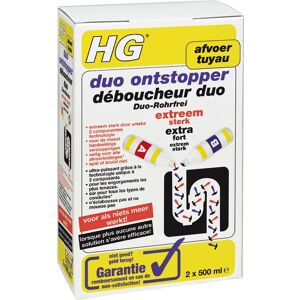 HG Duo Limpador de Desentupidores - Eficaz contra Entupimentos Difíceis HG Duo Limpador de Desentupidores - Eficaz contra Entupimentos Difíceis