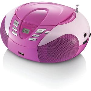 Lenco SCD-37 Bärbar rosa CD/Radio-spelare med USB Lenco SCD-37 Bärbar rosa CD/Radio-spelare med USB