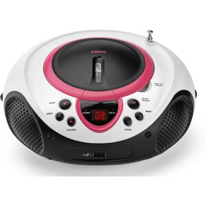Lenco SCD-38 Radio portable rose avec CD/USB/FM - Publicité Lenco SCD-38 Radio portable rose avec CD/USB/FM - Publicité