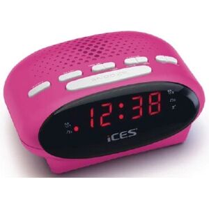 Lenco ICR-210 Reloj Despertador Rosa con Doble Alarma Lenco ICR-210 Reloj Despertador Rosa con Doble Alarma